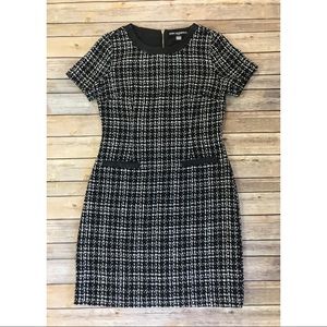Karl Lagerfeld Tweed Black and White Shift Dress